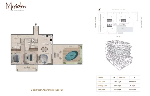 Floor plan, 2 Beds, 1,779 sq ft