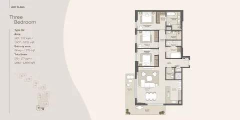 Floor plan, 3 Beds, 1,882 sq ft