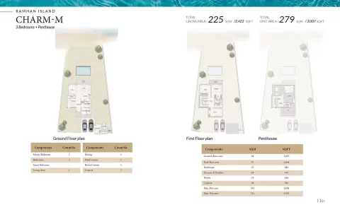 Floor plan, 3 Beds, 3,007 sq ft