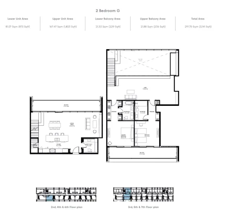 Floor plan, 2 Beds, 3,141 sq ft