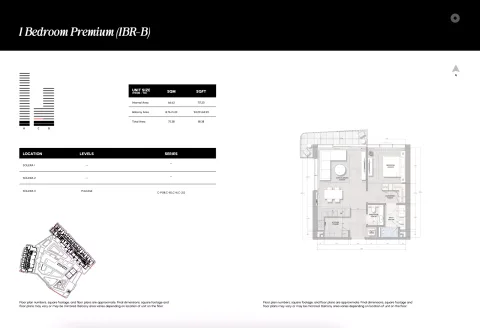 Floor plan, 1 Bed, 811 sq ft