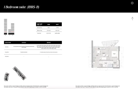 Floor plan, 1 Bed, 610 sq ft