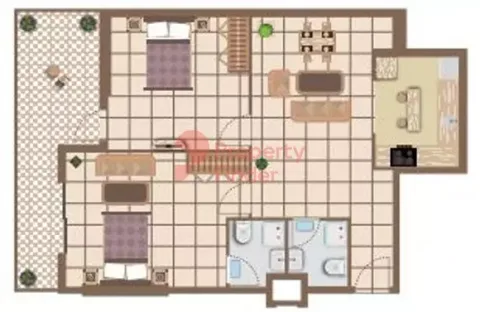 Floor plan, 2 Beds, 27 sq ft