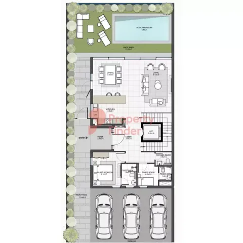 Floor plan, 6 Beds, 6,434 sq ft