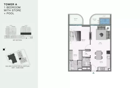 Floor plan, 1 Bed, 0 sq ft