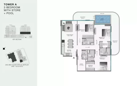 Floor plan, 2 Beds, 1,446 sq ft