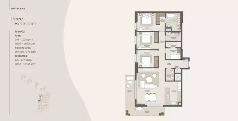 Floor plan, 3 Beds, 1,882 sq ft