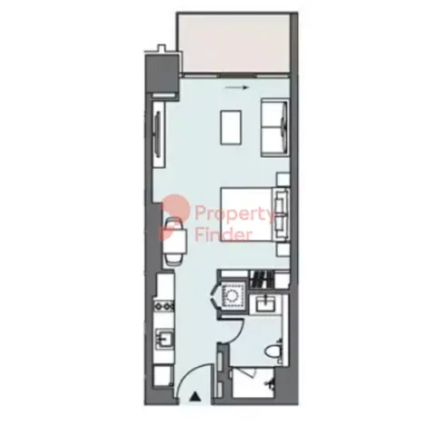 Floor plan, Studio, 517 sq ft