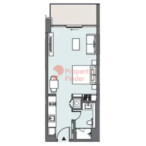Floor plan, Studio, 541 sq ft