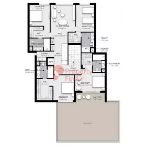 Floor plan, 6 Beds, 7,191 sq ft