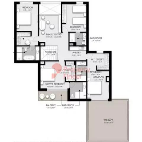 Floor plan, 4 Beds, 4,340 sq ft