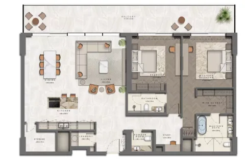 Floor plan, 2 Beds, 1,926 sq ft