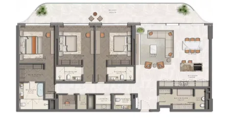 Floor plan, 3 Beds, 2,690 sq ft