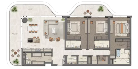 Floor plan, 3 Beds, 2,755 sq ft