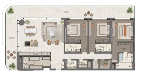 Floor plan, 3 Beds, 2,906 sq ft