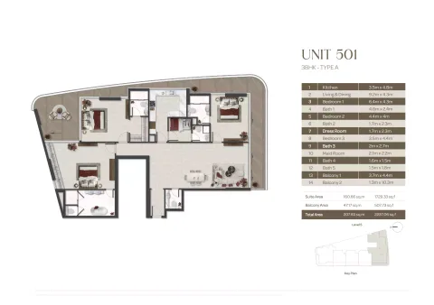 Floor plan, 3 Beds, 2,237 sq ft