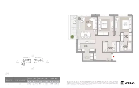 Floor plan, 2 Beds, 1,350 sq ft
