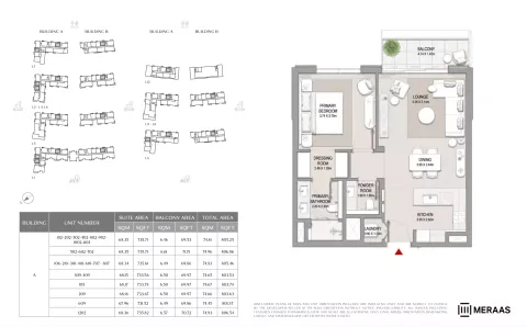 Floor plan, 1 Bed, 806 sq ft