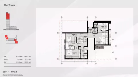 Floor plan, 2 Beds, 1,238 sq ft