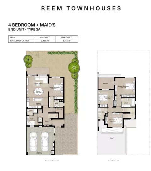 Floor plan, 4 Beds, 2,455 sq ft