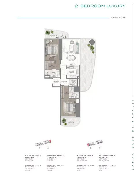 Floor plan, 2 Beds, 0 sq ft
