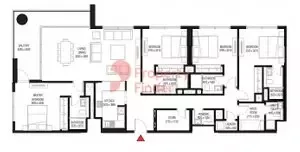 Floor plan, 4 Beds, 2,142 sq ft