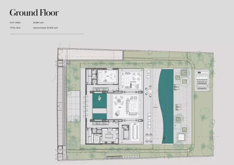 Floor plan, 5 Beds, 30,000 sq ft
