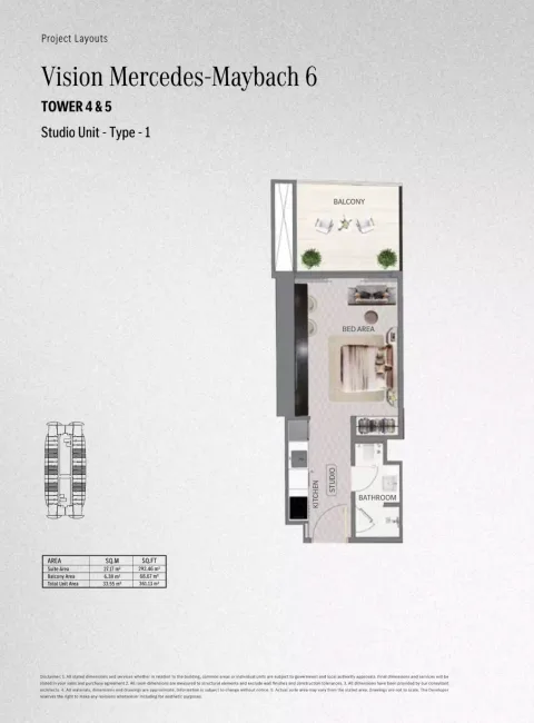 Floor plan, Studio, 361 sq ft