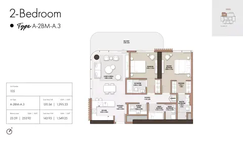 Floor plan, 2 Beds, 1,549 sq ft