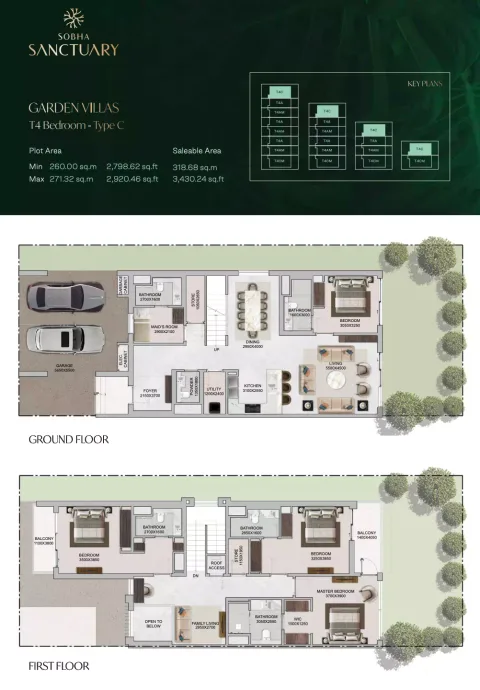 Floor plan, 4 Beds, 3,430 sq ft