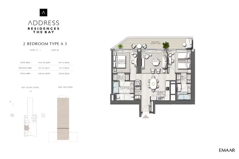 Floor plan, 2 Beds, 1,382 sq ft