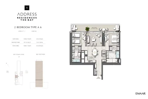 Floor plan, 2 Beds, 1,440 sq ft