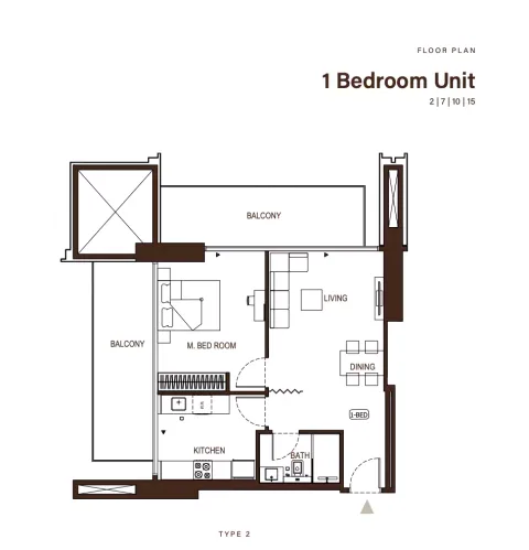 Floor plan, 1 Bed, 0 sq ft