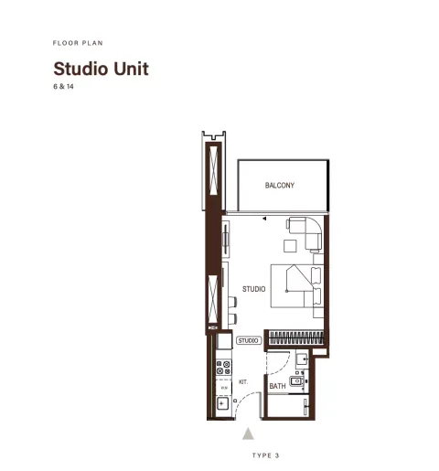 Floor plan, Studio, 0 sq ft