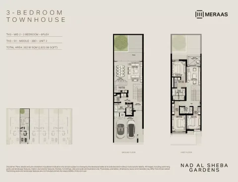 Floor plan, 3 Beds, 2,822 sq ft