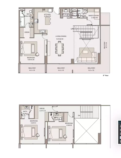 Floor plan, 3 Beds, 2,662 sq ft