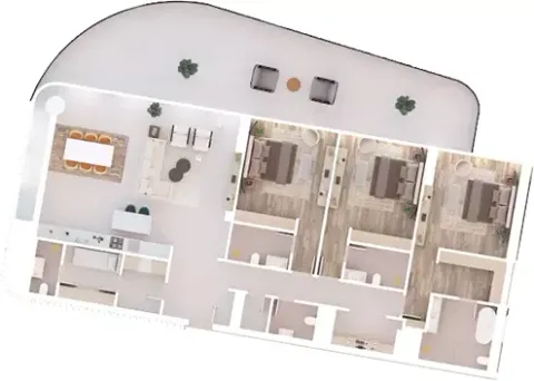 Floor plan, 3 Beds, 3,112 sq ft