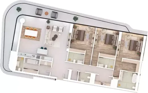 Floor plan, 3 Beds, 2,823 sq ft