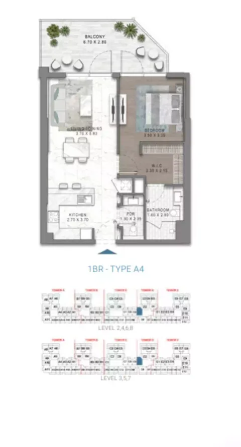 Floor plan, 1 Bed, 0 sq ft