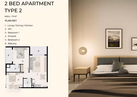 Floor plan, 2 Beds, 785 sq ft