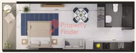 Floor plan, Studio, 470 sq ft