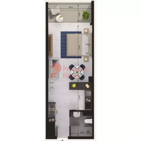 Floor plan, Studio, 507 sq ft