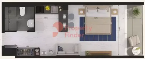 Floor plan, Studio, 452 sq ft
