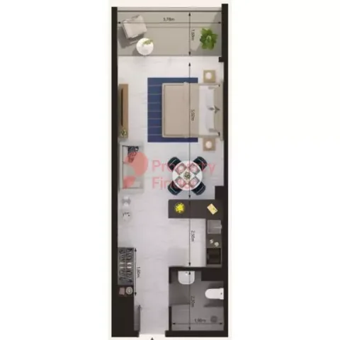 Floor plan, Studio, 506 sq ft