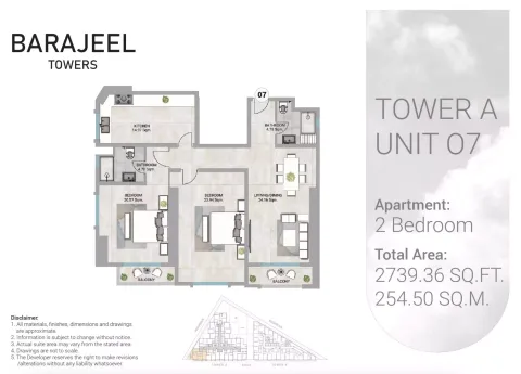 Floor plan, 2 Beds, 2,739 sq ft