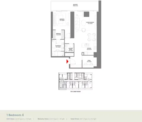 Floor plan, 1 Bed, 1,494 sq ft