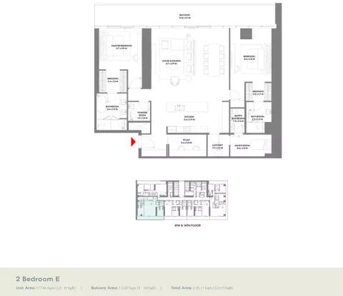 Floor plan, 2 Beds, 2,263 sq ft