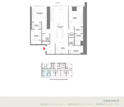 Floor plan, 2 Beds, 2,154 sq ft