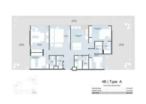 Floor plan, 4 Beds, 2,885 sq ft