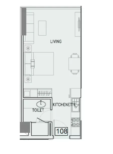 Floor plan, Studio, 0 sq ft